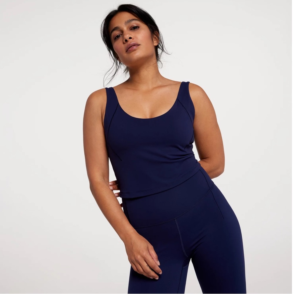 CALIA by Carrie Underwood Inspire Tank Blue Medium Low Support NWT Retail $58